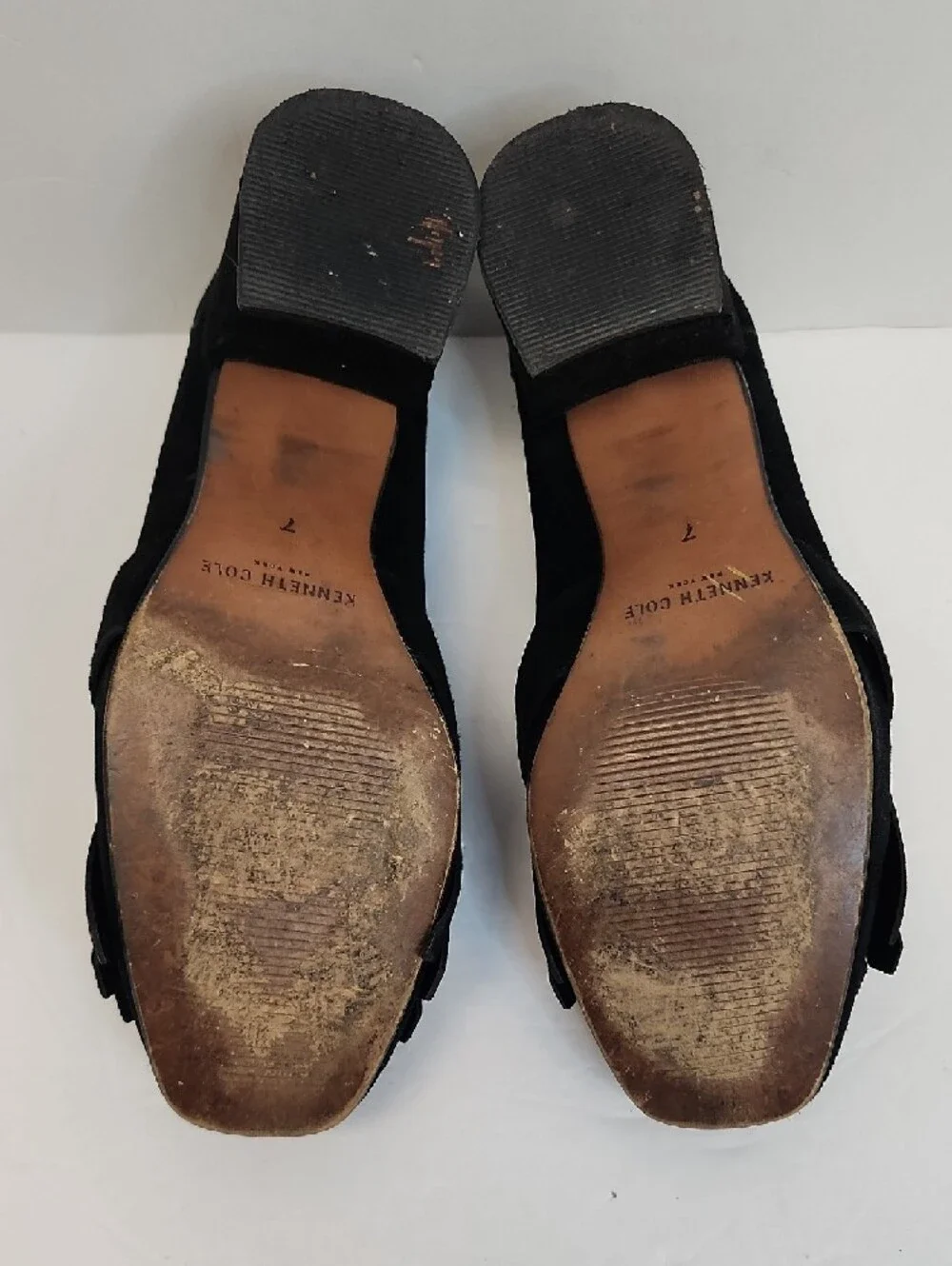 Black Suede Fringe Block Heel Loafers - Women